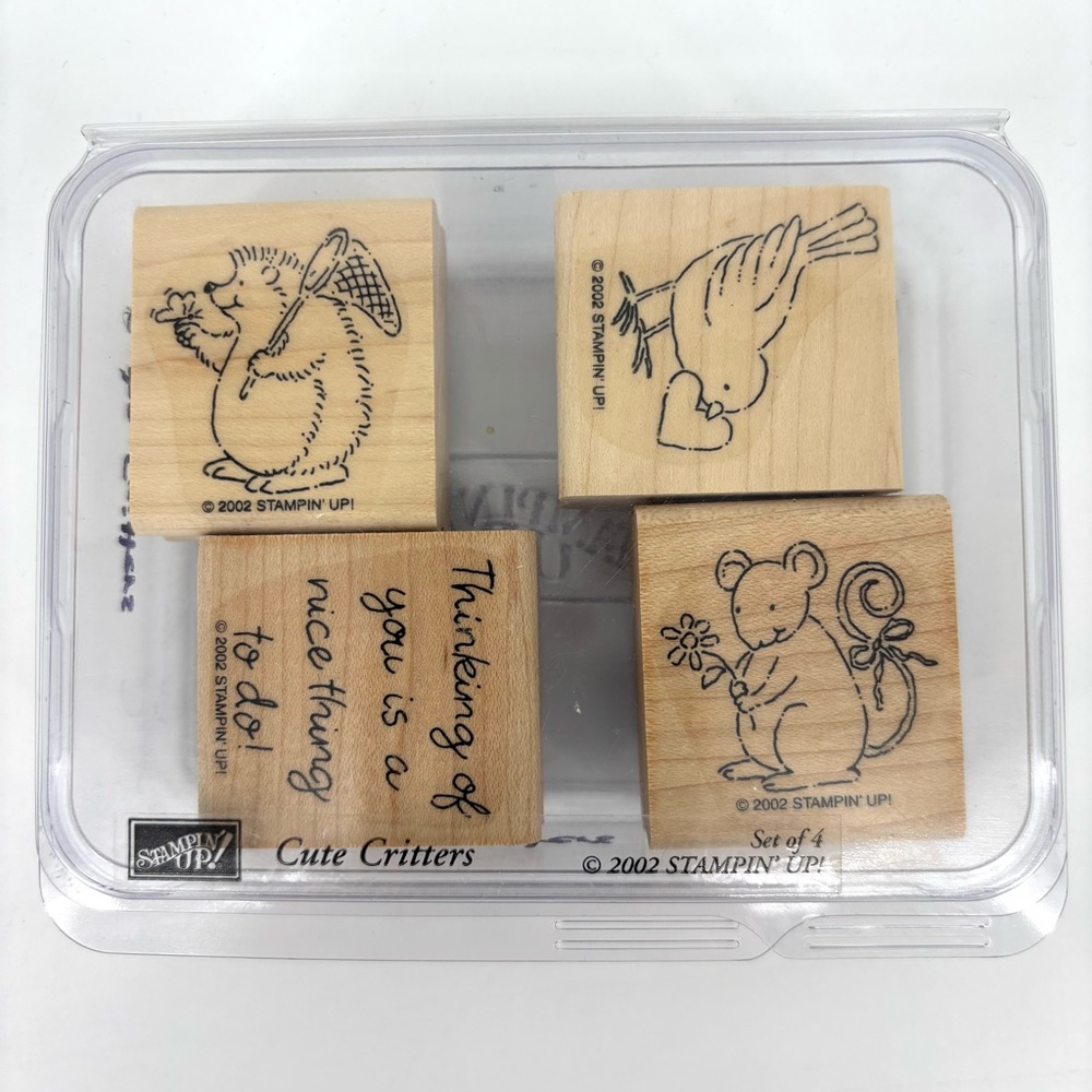 Stampin' Up! 'Cute Critters' Set of Four Rubber Stamps